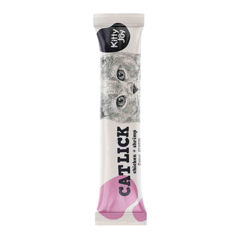 15g_CATLICK_chicken_shrimp_flavor Kitty Joy Cat Lick Chicken + Shrimp Flavor Cream Cat Treats (4x15g) 60g