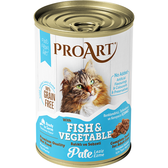 ProArt-Food-Wet-Pate-400-g-Cat-Fish Complete Wet Food Pate with Fish & Vegetable for Adult Cats FISH & VEGETABLE