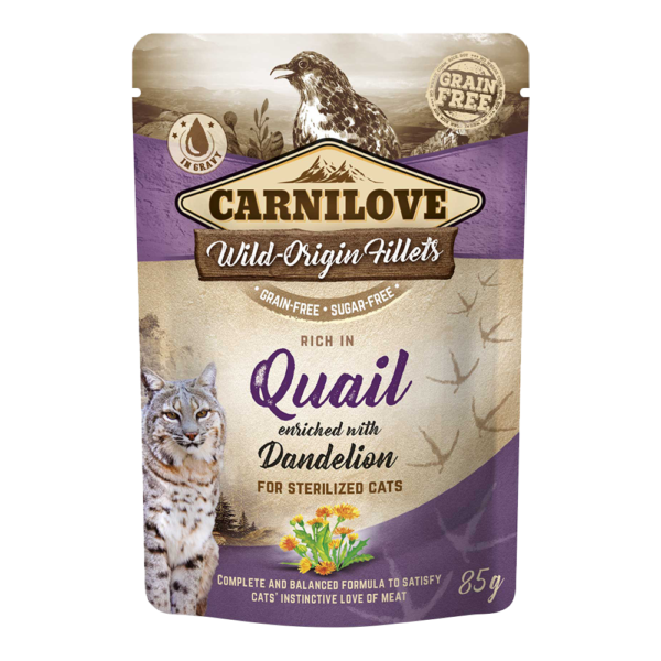 Carnilove Quail Enriched With Dandelion For Sterilized Cats Carnilove Quail Enriched With Dandelion For Sterilized Cats